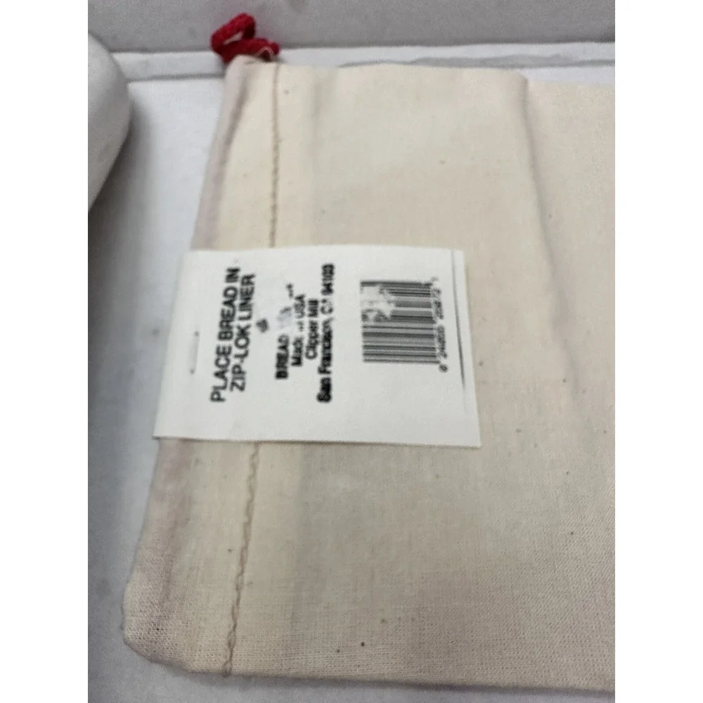 Vintage Long Bread Keeper Bag & Inner Seal Bag Clipper Mill San Francisco‎ USA